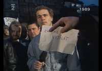 22. listopad 1989: Studio Kontakt odvysílalo šest přímých vstupů z Václavského náměstí